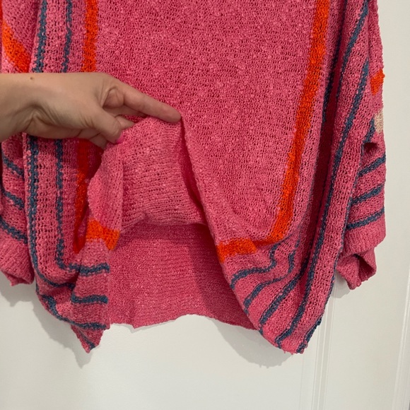 Pink Cable Knit Blouse With Stripes. NWOT XXL - Picture 7 of 7